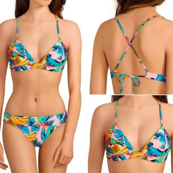 Tutti Fruity Bikini Top Tropical Colors Bikini Top - Picture 3 of 5